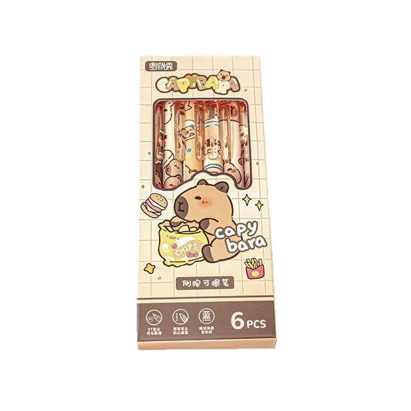 Crianças Capibara caneta neutra sensível ao calor caneta de desenho animado estudante mouse caneta de alta pressão caneta de cristal ST