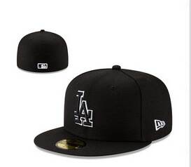 Chapéu de beisebol totalmente fechado, não ajustável, novo chapéu de beisebol hip-hop da liga americana