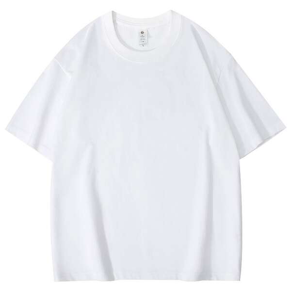 T-shirt de algodão curto personalizado padrão de logotipo de roupa de trabalho de casaco de algodão 220 gramas transfronteiriço comércio exterior atacado