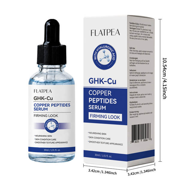 Transfronteiriço GHK-Cu Cerâmica de Cobre Azul para o Rosto Serum para Iluminar a Pele
