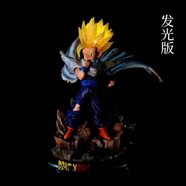 Série Dragon Ball Z T-Rex Vegeta Gohan Célula Trunks figura modelo com luz