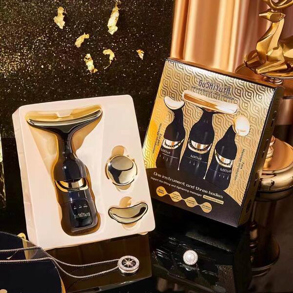 HIH máquina de massagem facial introdução máquina de beleza tripla máquina de beleza elétrica máquina de massagem facial de radiofrequência