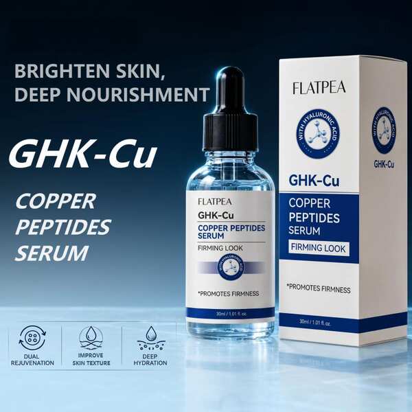 Transfronteiriço GHK-Cu Cerâmica de Cobre Azul para o Rosto Serum para Iluminar a Pele