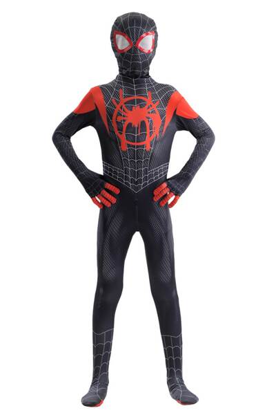 Homem-Aranha Vestido Herói Expedição Adulto Cosplay Vestido de Halloween Crianças Miles Vestido de Corpo