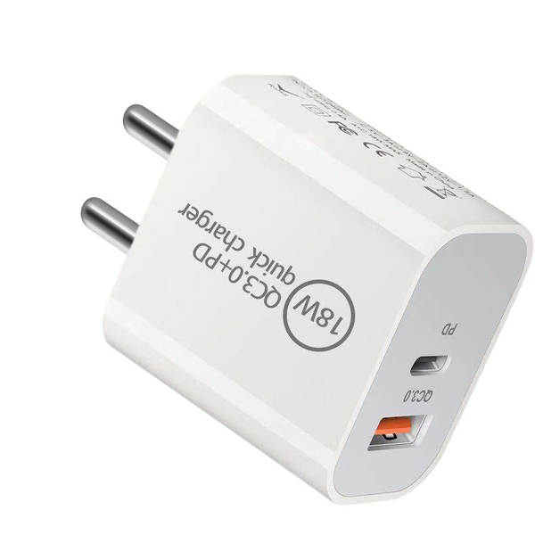 Carregador PD 20W Duplo Porte PD+QC3.0 Carregador Amazon SAA A+C Duplo Porte Carregador PD
