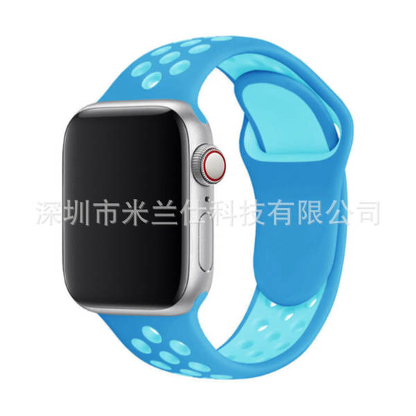 Pulseira esportiva de silicone nike dupla cor S11 compatível com apple iwatch 6 7 8 9 10 SE