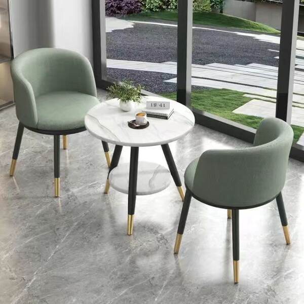 Mesa e cadeiras de varanda casual estilo nórdico moderno simples à moda intercâmbio