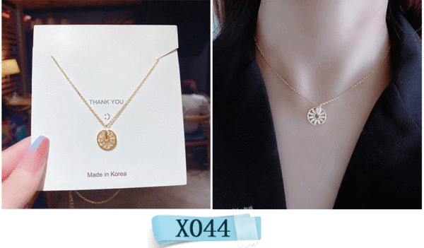 Colar feminino em titânio aço luxo não desbota versátil pendente sofisticado design exclusivo minimalista corrente clavícula acessório importação