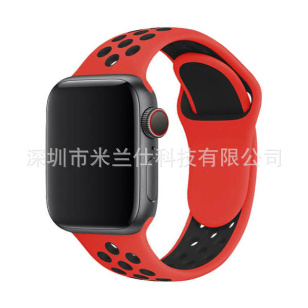 Pulseira esportiva de silicone nike dupla cor S11 compatível com apple iwatch 6 7 8 9 10 SE