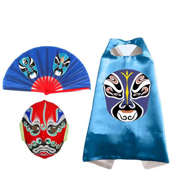 Crianças Faceboook Role Play Faceboook Máscara Jardim de infância Chinês Aprender a jogar Kyoto Teatro Decoração