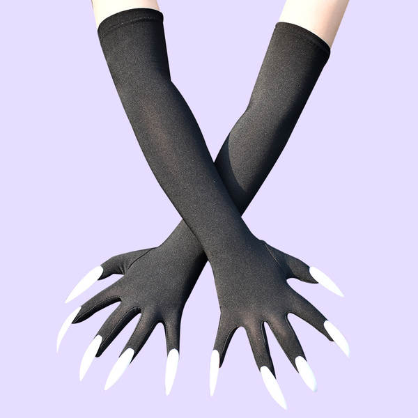 47 centímetros longas luvas de Halloween vestido com luvas longas cosplay luvas de Halloween