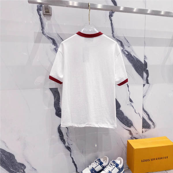 1.1 Versão correta Moncho 2025 Primavera Novo SLP Mu Mu Mu G Casa CUC Duplo G Tapeamento de corda curta T-shirt Homens e Mulheres