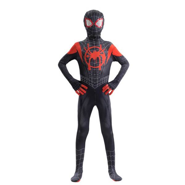 Homem-Aranha Vestido Herói Expedição Adulto Cosplay Vestido de Halloween Crianças Miles Vestido de Corpo