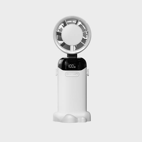 Ventilador Portátil USB com Resfriamento Semicondutor, Display Digital, Dobrável e à Prova de Água