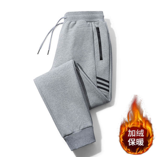 Calça de moletom masculina estilo coreano reta casual comprida solto com punho esportivo atacado