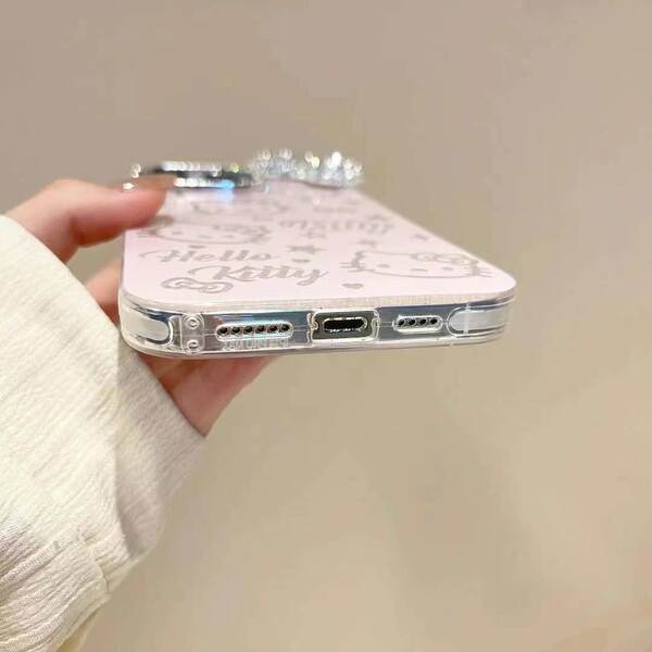 Pó de tela cheia estrela KT gato borboleta para iPhone 17 maçã 16 para 15/14pro max telemóvel 11