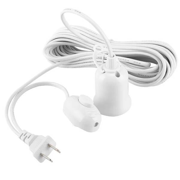 Lâmpada LED Pendente com Fio e Conector