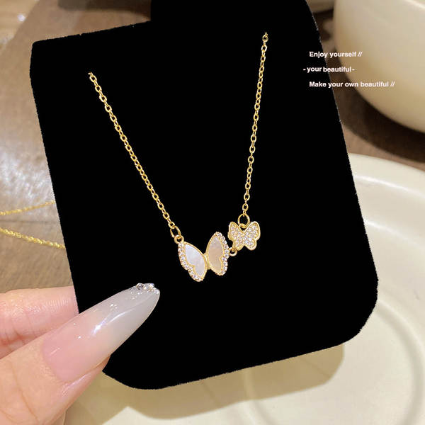Colar feminino em titânio aço luxo não desbota versátil pendente sofisticado design exclusivo minimalista corrente clavícula acessório importação