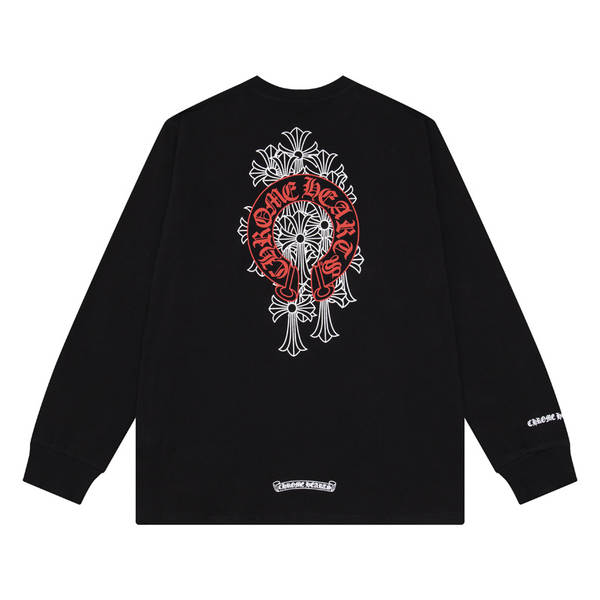 Camiseta de algodão transfronteiriço Chrome Heart Crown Camiseta de algodão transfronteiriço para homens e mulheres