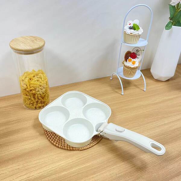 Cozinheiro de ovos multi-funcional de quatro buracos desmontável transfronteiriço de grão de trigo sem adesivo de cozinha multi-funcional de fundo plano universal