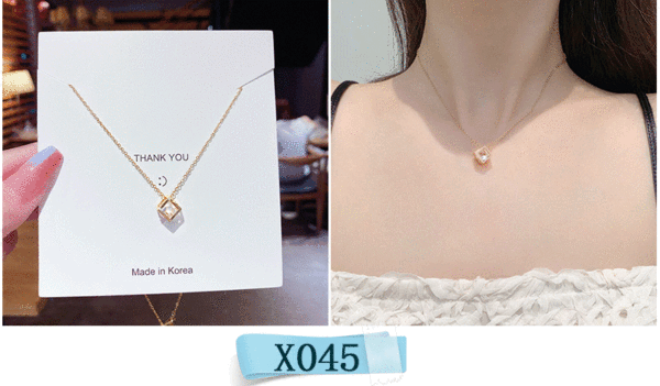 Colar feminino em titânio aço luxo não desbota versátil pendente sofisticado design exclusivo minimalista corrente clavícula acessório importação