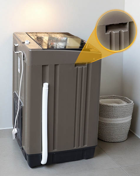 Máquina de lavar roupa automática com secadora
