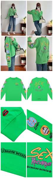T-shirt correto cross-border Chrome Heart de alta qualidade dupla de algodão puro para homens e mulheres