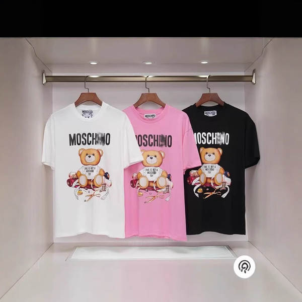 Versão correta 2025 Moody's Moss Pequeno Urso Impressão Logo Coroa Coroa Curta T-Shirt Homem Novo Modelo