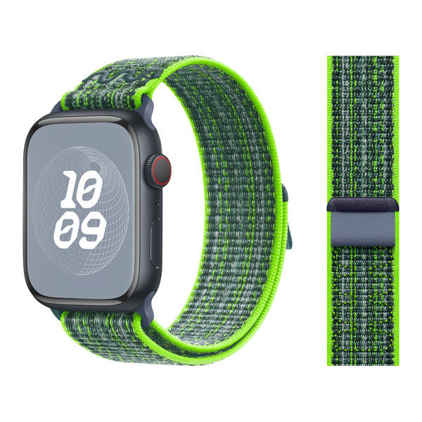 Compatível com apple watch 11 pulseira iwatch s10/9/8 nike nylon loop