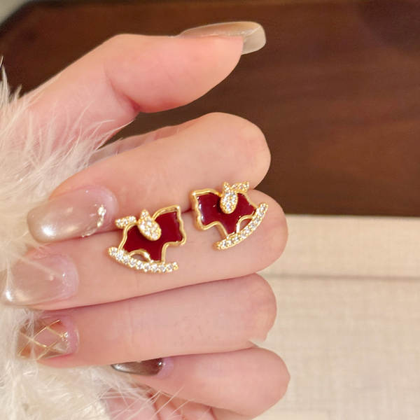 18K verdadeiro ouro elétrico de diamante de cavalo colar colarinho novo chinês do ano do destino conjunto de jóias de luxo de qualidade de jóias