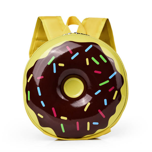 Cartão de criança novo desenho animado doce doce dois ombros mochila jardim de infância menino menina luz arco-íris mochila criativa