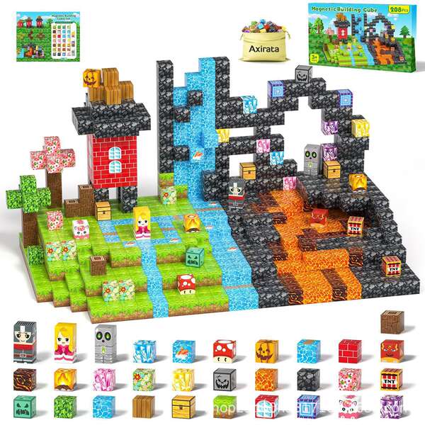 Amazon Magnetic Buiding Cubes Brinquedos de Construção Magnética