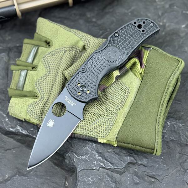 Armadilha de fibra de carbono Spider C41 VG10 Armadilha de fio de caça de campo ao ar livre Tactical Defensive Pocket EDC Tools Knife
