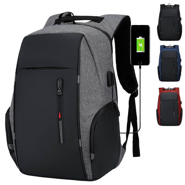 Pacote de negócios transfronteiriço para homens Pacote de laptop Pacote USB multifuncional Pacote de ombro duplo de grande capacidade Logo de impressão