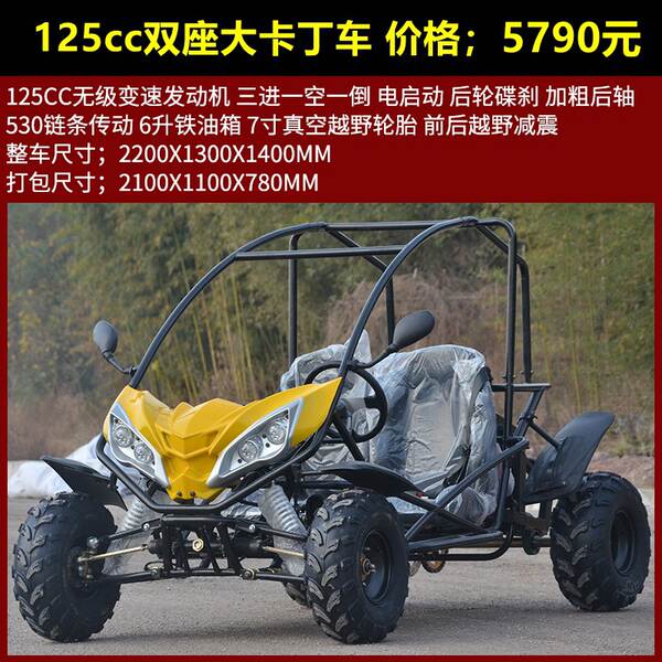 Quadriciclo UTV 125cc-230cc todo terreno adulto dois lugares versão gasolina/elétrica