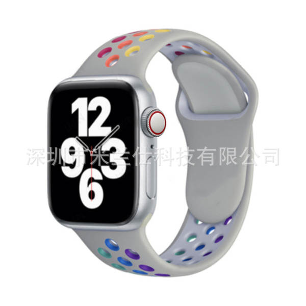 Pulseira esportiva de silicone nike dupla cor S11 compatível com apple iwatch 6 7 8 9 10 SE