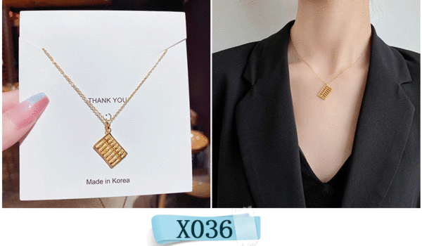 Colar feminino em titânio aço luxo não desbota versátil pendente sofisticado design exclusivo minimalista corrente clavícula acessório importação