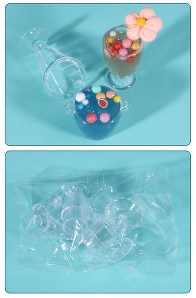 Super-leve gelado de argila Santa Cup de creme de ferramentas de materiais de acessórios de xícara de brinquedo 10 xícaras de xícara de sorvete simulado
