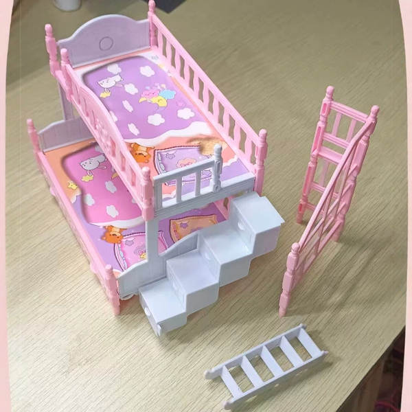 Assemblar brinquedos boneca cama em casa simulação pequena mobília boneca casa princesa papel brinquedos de menina