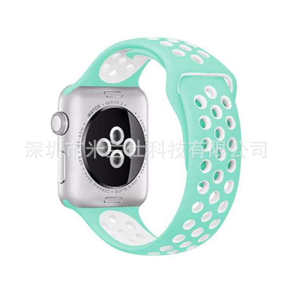 Pulseira esportiva de silicone nike dupla cor S11 compatível com apple iwatch 6 7 8 9 10 SE