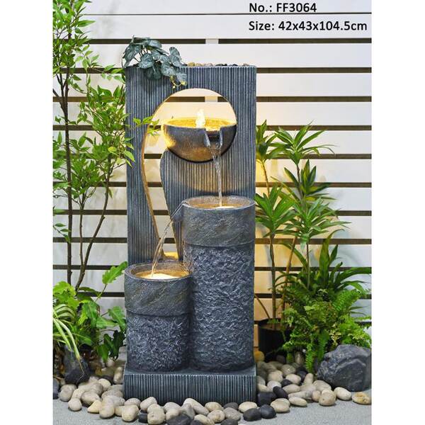 Fonte de água de luxo de estilo europeu moderno sala de estar decoração de paisagem de água circular porta-malas de aterrissagem de humidificador