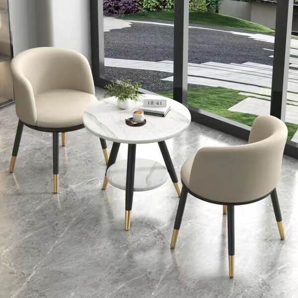 Mesa e cadeiras de varanda casual estilo nórdico moderno simples à moda intercâmbio