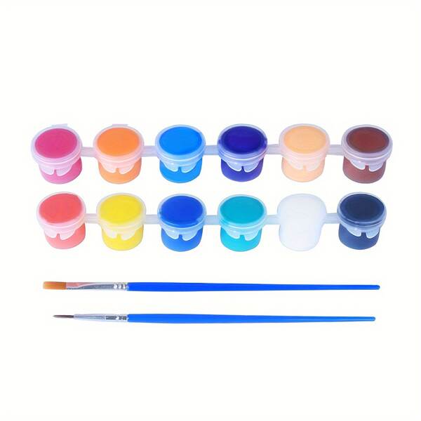Painel de tinta transfronteiriço de acrílico para bonecas de criança Didi pintura grafite 3 ml 12 cores 6 coloração de pintura colorida