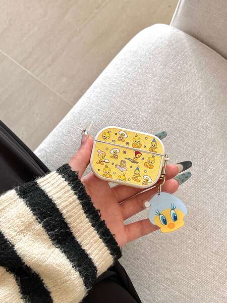 Capa protetora de couro para AirPods1/2 fofinha tela cheia Twierddie AirPods3 premium pro2 desenho