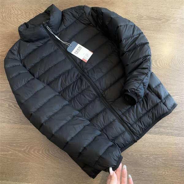Jaqueta parka alemã premium ultraligeira em pluma de pato, tamanho grande masculino, outono-inverno, isolamento térmico