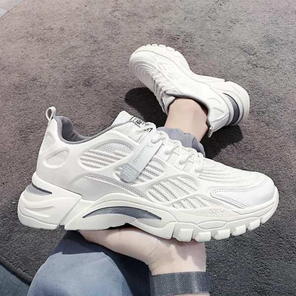 Sapatos masculinos transfronteiriços a granel de outono a vapor de ar de fundo escuro e branco Sapatos masculinos a vapor de fundo alto e baixo