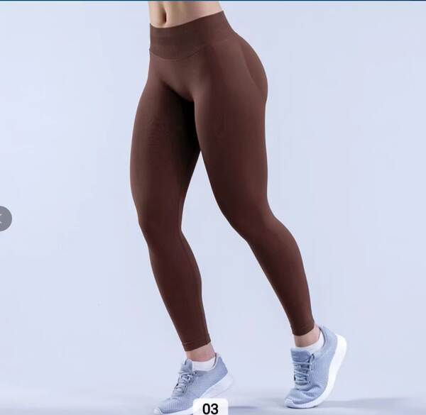 Pantalões de yoga sem costura transfronteiriços da Amazônia de três faixas da cintura Pantalões de yoga longos da cintura alta
