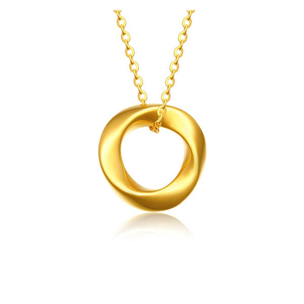 Colar de Ouro 999 com Pendente de Flor