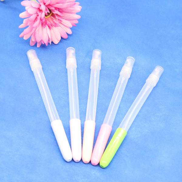 Plástico 5ml Perfume Spray Pen Plastic Divisão de garrafas de álcool Desinfecção de penas em garrafas vazias 2 em uma caneta