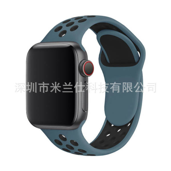 Pulseira esportiva de silicone nike dupla cor S11 compatível com apple iwatch 6 7 8 9 10 SE